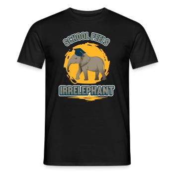 L’école se sent Irrelephant, anti-école - T-shirt homme - noir - Devant - AI Model Male 178 light (178cm)