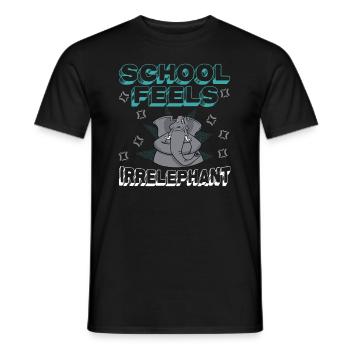 L’école se sent Irrelephant, anti-école - T-shirt homme - noir - Devant - AI Model Male 178 light (178cm)