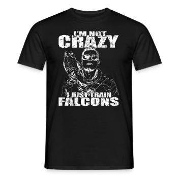 Fauconnier pèlerin Faucon Falcon Vintage Fauconnerie - T-shirt homme - noir - Devant - AI Model Male 178 light (178cm)
