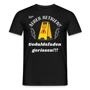 Geduldsfaden gerissen! - Männer T-Shirt - Schwarz - Vorne - AI Model Male 178 light (178cm)