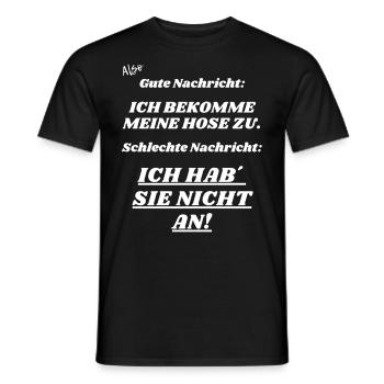 Gute Nachricht - Männer T-Shirt - Schwarz - Vorne - AI Model Male 178 light (178cm)