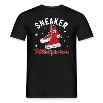 "Sneaker Whisperer" Sneakers - Männer T-Shirt - Schwarz - Vorne - AI Model Male 178 light (178cm)