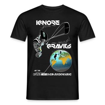 Ignore Gravity - Men's T-Shirt - black - Front - AI Model Male 178 light (178cm)