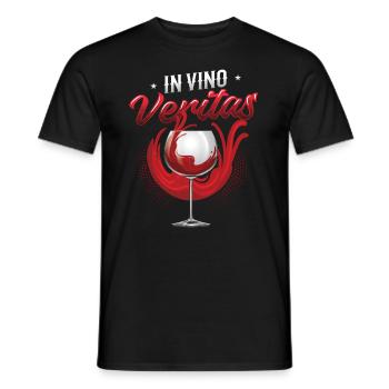In Vino Veritas, Weinliebhaber, Weinverkostung - Männer T-Shirt - Schwarz - Vorne - AI Model Male 178 light (178cm)