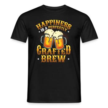 Beer brewing and brewmaster's happiness In perfection - Men's T-Shirt - black - Front - AI Model Male 178 light (178cm)