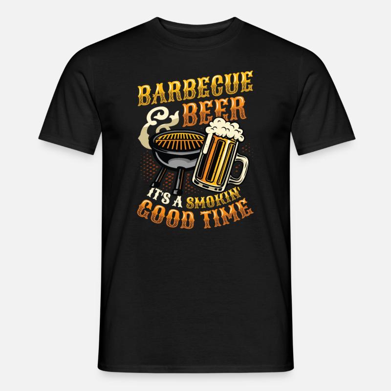 Grill - Männer T-Shirt - Schwarz