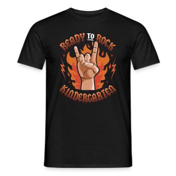 Ready To Rock Kindergarten, First Day - Men's T-Shirt - black - Front - AI Model Male 178 light (178cm)