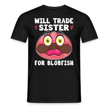 Costume de Blobfish - Visage de poisson Blob laid - - T-shirt homme - noir - Devant - AI Model Male 178 light (178cm)
