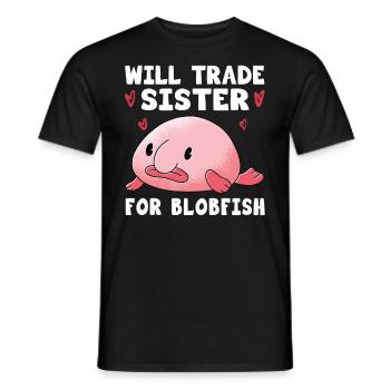 Blobfish Kostüm - Hässliches Blob Fischgesicht - - Männer T-Shirt - Schwarz - Vorne - AI Model Male 178 light (178cm)