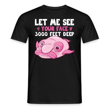 Costume de Blobfish - Visage de poisson Blob laid - - T-shirt homme - noir - Devant - AI Model Male 178 light (178cm)
