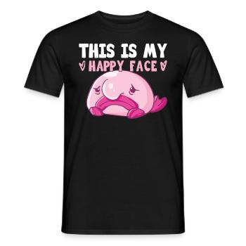 Blobfish Kostüm - Hässliches Blob Fischgesicht - - Männer T-Shirt - Schwarz - Vorne - AI Model Male 178 light (178cm)