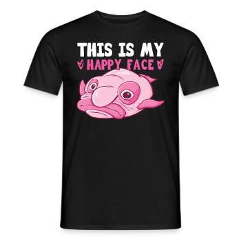 Blobfish Kostüm - Hässliches Blob Fischgesicht - - Männer T-Shirt - Schwarz - Vorne - AI Model Male 178 light (178cm)