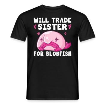 Costume de Blobfish - Visage de poisson Blob laid - - T-shirt homme - noir - Devant - AI Model Male 178 light (178cm)
