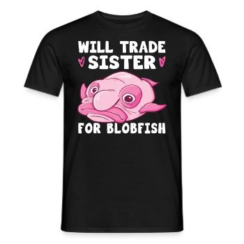 Blobfish Kostüm - Hässliches Blob Fischgesicht - - Männer T-Shirt - Schwarz - Vorne - AI Model Male 178 light (178cm)
