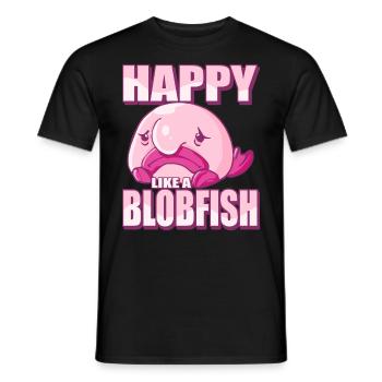 Blobfish Kostüm - Hässliches Blob Fischgesicht - - Männer T-Shirt - Schwarz - Vorne - AI Model Male 178 light (178cm)