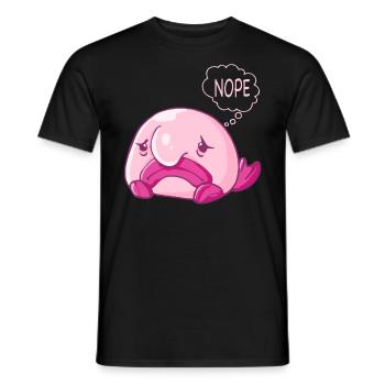 Blobfish Kostüm - Hässliches Blob Fischgesicht - - Männer T-Shirt - Schwarz - Vorne - AI Model Male 178 light (178cm)