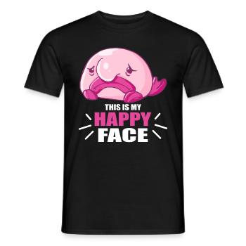 Blobfish Kostüm - Hässliches Blob Fischgesicht - - Männer T-Shirt - Schwarz - Vorne - AI Model Male 178 light (178cm)