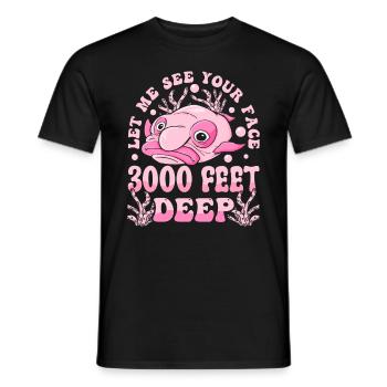 Blobfish Kostüm - Hässliches Blob Fischgesicht - - Männer T-Shirt - Schwarz - Vorne - AI Model Male 178 light (178cm)