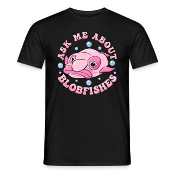 Blobfish Kostüm - Hässliches Blob Fischgesicht - - Männer T-Shirt - Schwarz - Vorne - AI Model Male 178 light (178cm)