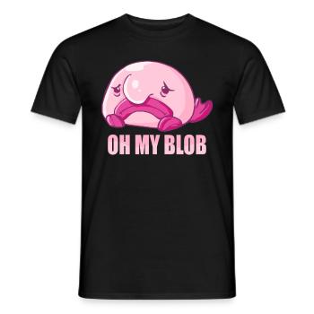 Blobfish Kostüm - Hässliches Blob Fischgesicht - - Männer T-Shirt - Schwarz - Vorne - AI Model Male 178 light (178cm)