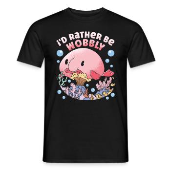 Blobfish Kostüm - Hässliches Blob Fischgesicht - - Männer T-Shirt - Schwarz - Vorne - AI Model Male 178 light (178cm)