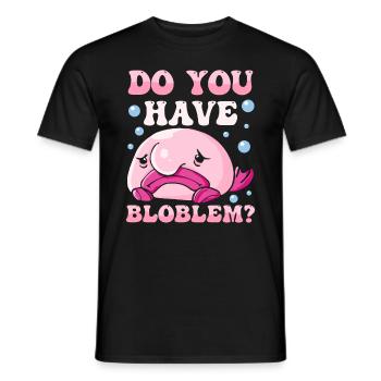 Costume de Blobfish - Visage de poisson Blob laid - - T-shirt homme - noir - Devant - AI Model Male 178 light (178cm)