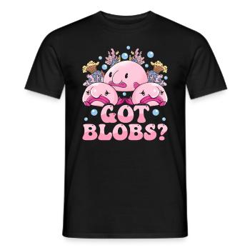 Blobfish Kostüm - Hässliches Blob Fischgesicht - - Männer T-Shirt - Schwarz - Vorne - AI Model Male 178 light (178cm)