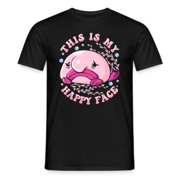Costume de Blobfish - Visage de poisson Blob laid - - T-shirt homme - noir - Devant - AI Model Male 178 light (178cm)