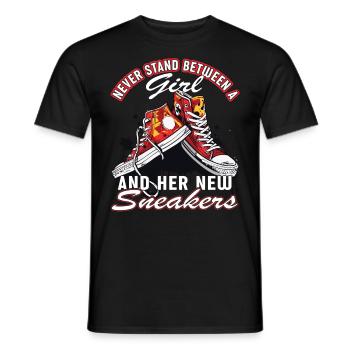 « Vous pouvez faire le contact de la chaussure » Drôle - T-shirt homme - noir - Devant - AI Model Male 178 light (178cm)
