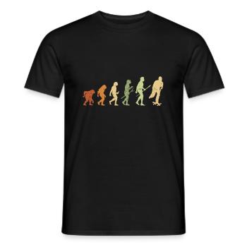 Skateboarding Evolution Skateboard Skater - Männer T-Shirt - Schwarz - Vorne - AI Model Male 178 light (178cm)
