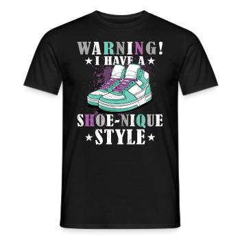 Lustiger Sneaker -Sammler - Turnschuhe - Männer T-Shirt - Schwarz - Vorne - AI Model Male 178 light (178cm)