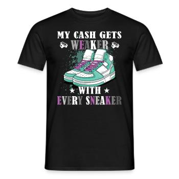 Lustiger Sneaker -Sammler - Turnschuhe - Männer T-Shirt - Schwarz - Vorne - AI Model Male 178 light (178cm)