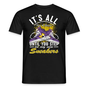 Lustiger Sneaker -Sammler - Turnschuhe - Männer T-Shirt - Schwarz - Vorne - AI Model Male 178 light (178cm)
