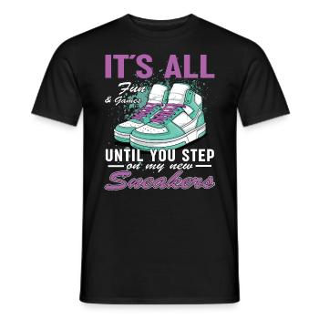Lustiger Sneaker -Sammler - Turnschuhe - Männer T-Shirt - Schwarz - Vorne - AI Model Male 178 light (178cm)