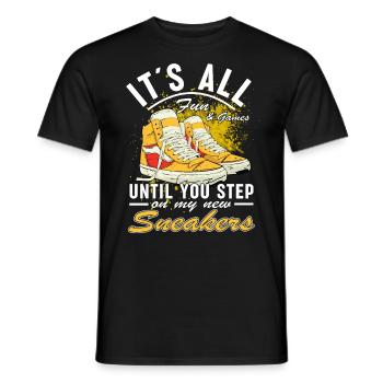 Lustiger Sneaker -Sammler - Turnschuhe - Männer T-Shirt - Schwarz - Vorne - AI Model Male 178 light (178cm)