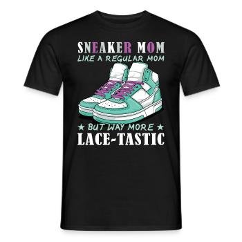 « Sneaker Mom » Chaussure Drôle - T-shirt homme - noir - Devant - AI Model Male 178 light (178cm)