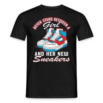 « Sneaker Mom » Chaussure Drôle - T-shirt homme - noir - Devant - AI Model Male 178 light (178cm)