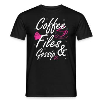 Kaffee, Akten Und Klatsch - HR -Offizier - Männer T-Shirt - Schwarz - Vorne - AI Model Male 178 light (178cm)