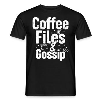 Kaffee, Akten Und Klatsch - HR -Offizier - Männer T-Shirt - Schwarz - Vorne - AI Model Male 178 light (178cm)