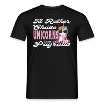 Ich Würde Lieber Einhörner Jagen Als - Männer T-Shirt - Schwarz - Vorne - AI Model Male 178 light (178cm)