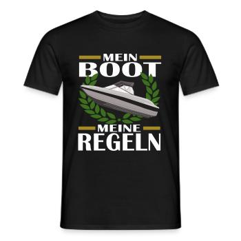 MEIN BOOT MEINE REGELN - Männer T-Shirt - Schwarz - Vorne - AI Model Male 178 light (178cm)