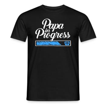 Grossesse 2023 - Papa Travail en cours - - T-shirt homme - noir - Devant - AI Model Male 178 light (178cm)