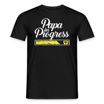 Grossesse 2023 - Papa Travail en cours - - T-shirt homme - noir - Devant - AI Model Male 178 light (178cm)