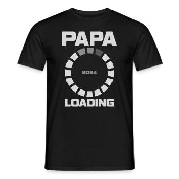 Grossesse 2024 - Futur père - Papa - T-shirt homme - noir - Devant - AI Model Male 178 light (178cm)