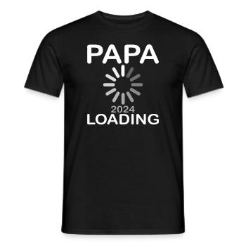 Grossesse 2024 - Futur père - Papa - T-shirt homme - noir - Devant - AI Model Male 178 light (178cm)