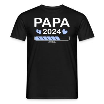 Father-to-be - Dad 2024 loading - Men's T-Shirt - black - Front - AI Model Male 178 light (178cm)