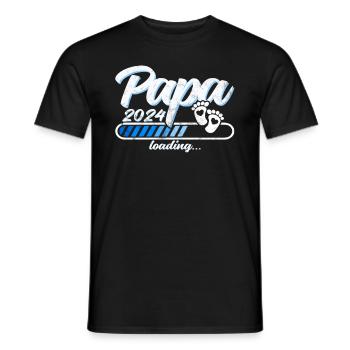 Father-to-be - Dad 2024 loading - Men's T-Shirt - black - Front - AI Model Male 178 light (178cm)