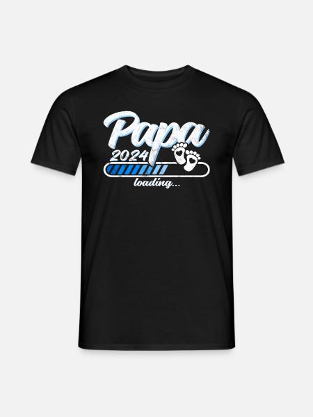 Father-to-be - Dad 2024 loading - Men's T-Shirt - black