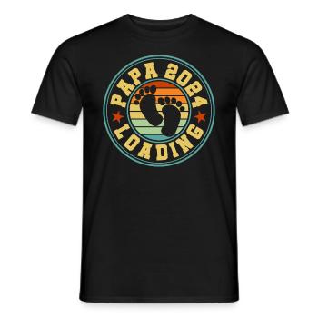 Father-to-be - Dad 2024 loading - Men's T-Shirt - black - Front - AI Model Male 178 light (178cm)