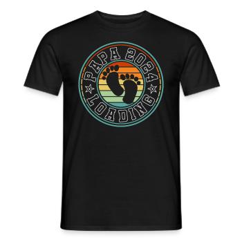 Father-to-be - Dad 2024 loading - Men's T-Shirt - black - Front - AI Model Male 178 light (178cm)